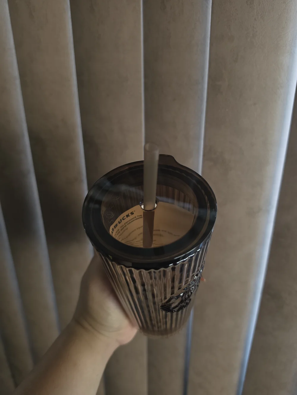 Starbucks PSL 2026 Collection Ribbed Acrylic Tumbler with Straw - Smoke